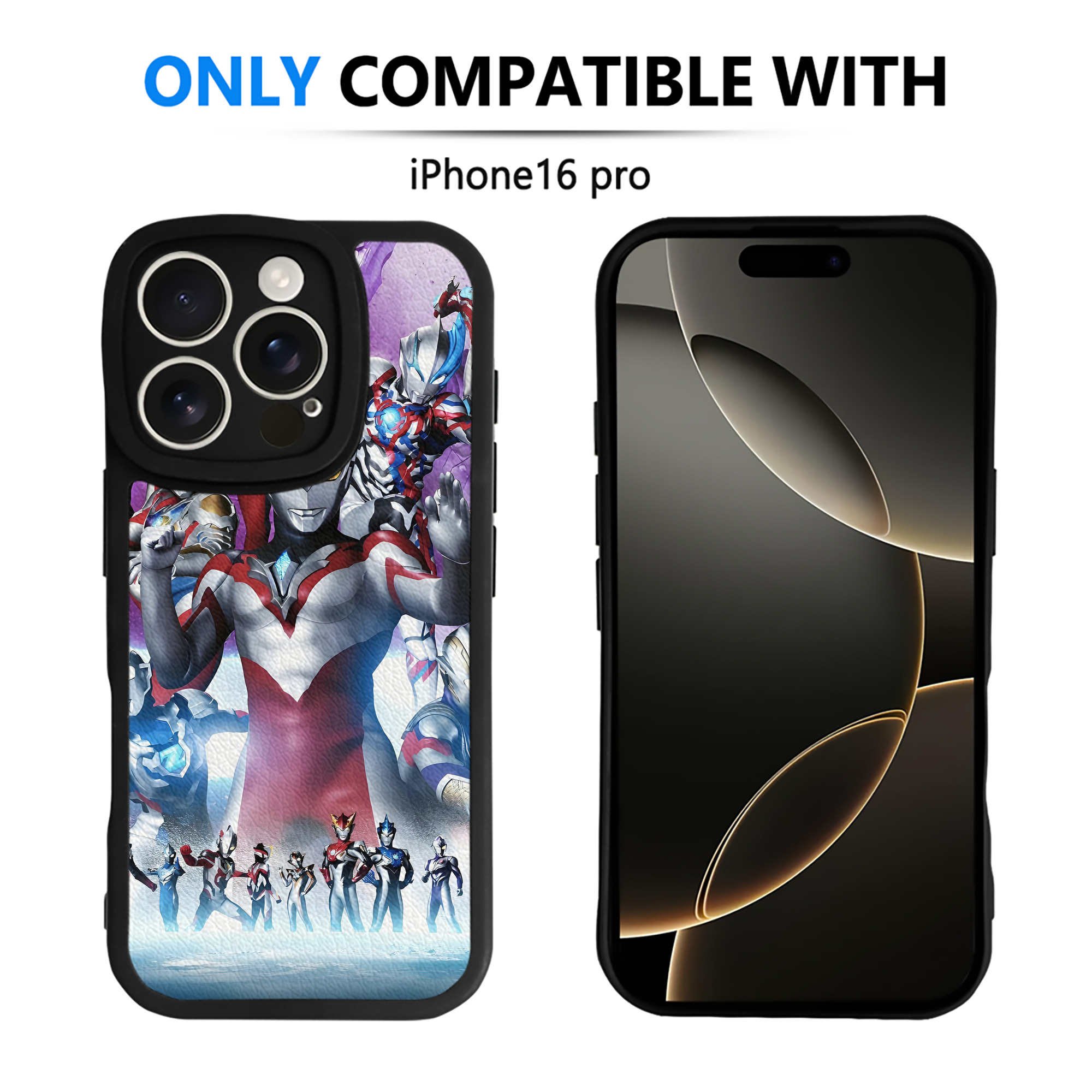 （画像用） ウルトラマン Ultraman 【iPhone 16シリーズ対応】シリコンスマホケース（レザー調） 材質：シリコン